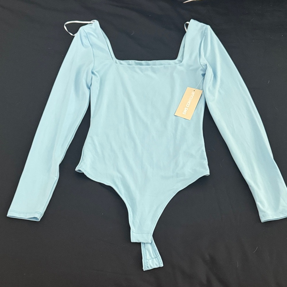 Bodysuit Sky Blue Long Sleeve Bodysuit